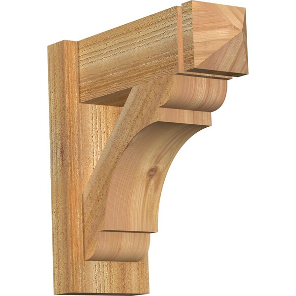 Ekena Millwork Olympic Rough Sawn Arts and Crafts Outlooker, Western Red Cedar, 6"W x 16"D x 16"H OUT06X16X16OLY03RWR - main